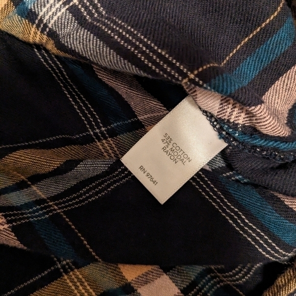 J. Jill Petite Plaid Cotton Modal Blend Button-Up Shirt Casual Comfort Relaxed - Picture 9 of 9